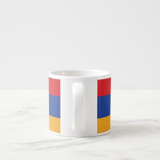 Armenia Plain Flag Espresso Kop (Achterkant)