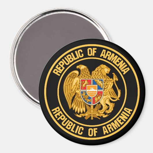 Armenia Round Emblem Magneet (Voorkant / Achterkant)