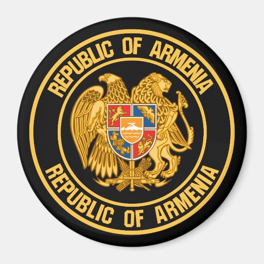 Armenia Round Emblem Magneet (Voorkant)