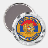 Armenia Round Emblem Magneet (Voorkant / Achterkant)