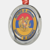 Armenia Round Emblem Metalen Ornament (Links)