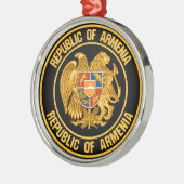 Armenia Round Emblem Metalen Ornament (Links)