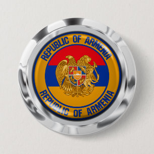 Armenia Round Emblem Ronde Button 7,6 Cm