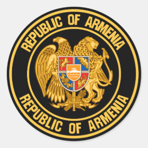 Armenia Round Emblem Ronde Sticker
