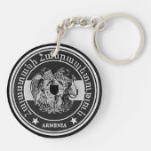 Armenia Round Emblem Sleutelhanger (Achterkant)