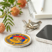 Armenia Round Emblem Sleutelhanger (Zijkant)