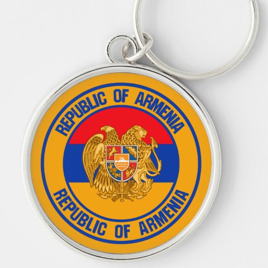 Armenia Round Emblem Sleutelhanger (Voorkant)