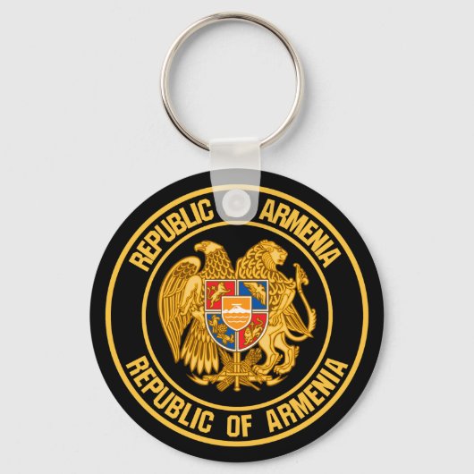Armenia Round Emblem Sleutelhanger (Voorkant)