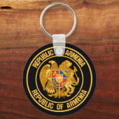 Armenia Round Emblem Sleutelhanger (Voorkant)