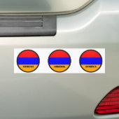 Armenia Roundel kwaliteitsvlag Bumpersticker (Op auto)