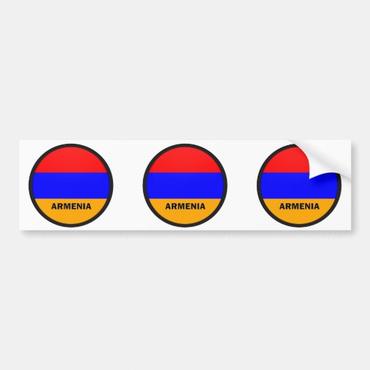 Armenia Roundel kwaliteitsvlag Bumpersticker (Voorkant)