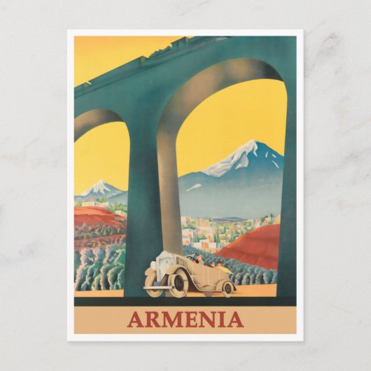Armenia Vintage Travel Briefkaart (Voorkant)