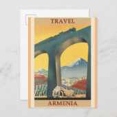 Armenia Vintage Travel Poster Briefkaart (Voorkant / Achterkant)