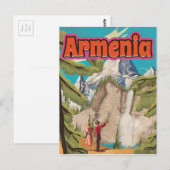 Armenia Vintage Travel Poster Briefkaart (Voorkant / Achterkant)