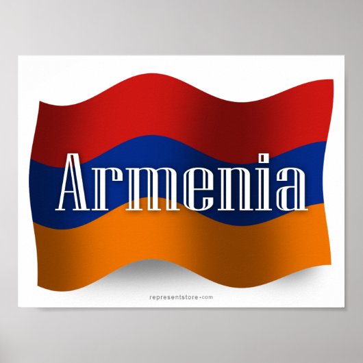Armenia Waving Flag Poster (Voorkant)