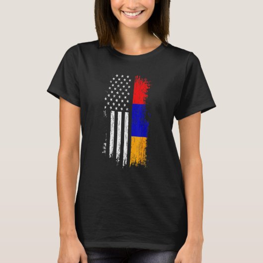 Armenian American Flag   Pride Armenia USA Tees (Voorkant)