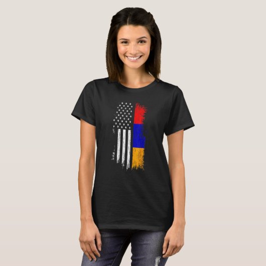 Armenian American Flag   Pride Armenia USA Tees (Voorkant volledig)