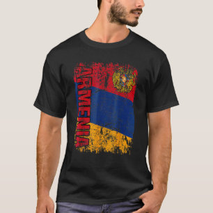 ARMENIAN FLAG Big Flag Distress ARMENI T-shirt