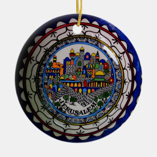 Armenian Jerusalem Painted Plate Ornament (Voorkant)