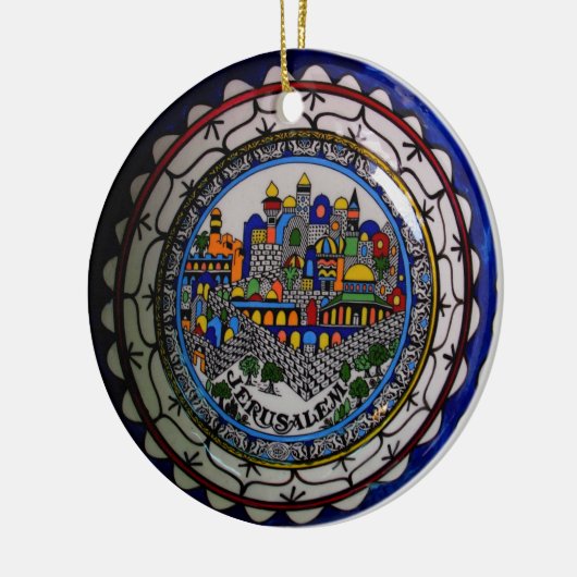 Armenian Jerusalem Painted Plate Ornament (Links)