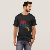 Armenian Map and Flag Souvenir   Distressed Armeni T-shirt (Voorkant volledig)