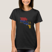 Armenian Map and Flag Souvenir  Distressed Armenia T-shirt (Voorkant)