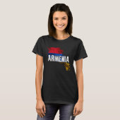 Armenian Map and Flag Souvenir  Distressed Armenia T-shirt (Voorkant volledig)