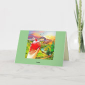 Armenian Pomegranate Folded Holiday Card Feestdagen Kaart (Achterkant)