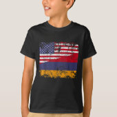 ARMENIAN ROOTS Half-American Flag USA ARMENIA FLAG T-shirt (Voorkant)