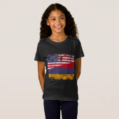 ARMENIAN ROOTS Half-American Flag USA ARMENIA FLAG T-shirt (Voorkant volledig)