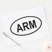 Armenië "ARM" Ovale Sticker (Envelop)