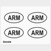 Armenië "ARM" Ovale Sticker (Vel)