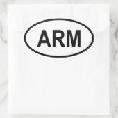 Armenië "ARM" Ovale Sticker (Tas)