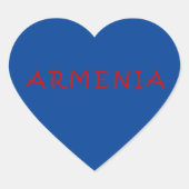 Armenië, Armeens ontwerp Hart Sticker (Voorkant)