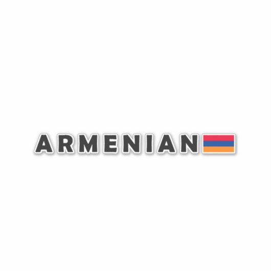Armenië, Armeens ontwerp Sticker (Voorkant)