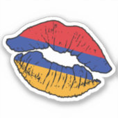 Armenië Armeense lippenstift liefde vlag Sticker (Voorkant)