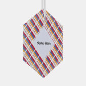 Armenië Armeense vlag betegelde zwarte personalisa Glas Ornament (Voorkant Rechts)