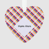 Armenië Armeense vlag betegelde zwarte personalisa Ornament (voorkant)