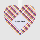 Armenië Armeense vlag betegelde zwarte personalisa Ornament (achterkant)