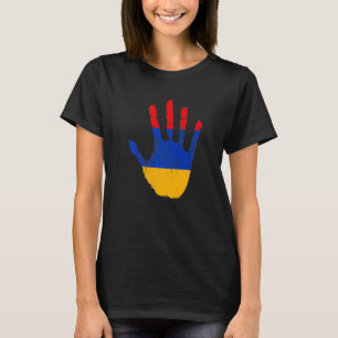 Armenië Armeense Vlag Kaukasus Vintage Hand Jerewa T-shirt