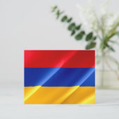 Armenië - Armeense vlag zwaait - Briefkaart (Staand voorkant)