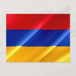 Armenië - Armeense vlag zwaait - Briefkaart