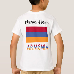 Armenië Armeense Vlag Zwarte Personalisatie T-shirt