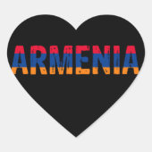 Armenië, Armenië Hart Sticker (Voorkant)