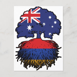 Armenië - Australische Australië - boomstammen Briefkaart