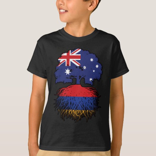 Armenië - Australische Australië - boomstammen T-shirt (Voorkant)