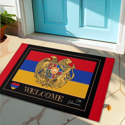 Armenië Emblem, Armeense vlagmats/sport Welkom Deurmat