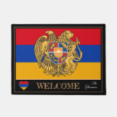 Armenië Emblem en Armeense vlag matten /sport Welk (Voorkant)