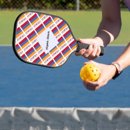 Armenië en Armeense vlag betegeld met uw naam Pickleball Paddle