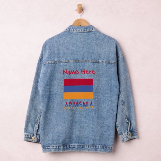 Armenië en Armeense vlag gepersonaliseerde vrouwen Denim Jacket (Hangar)